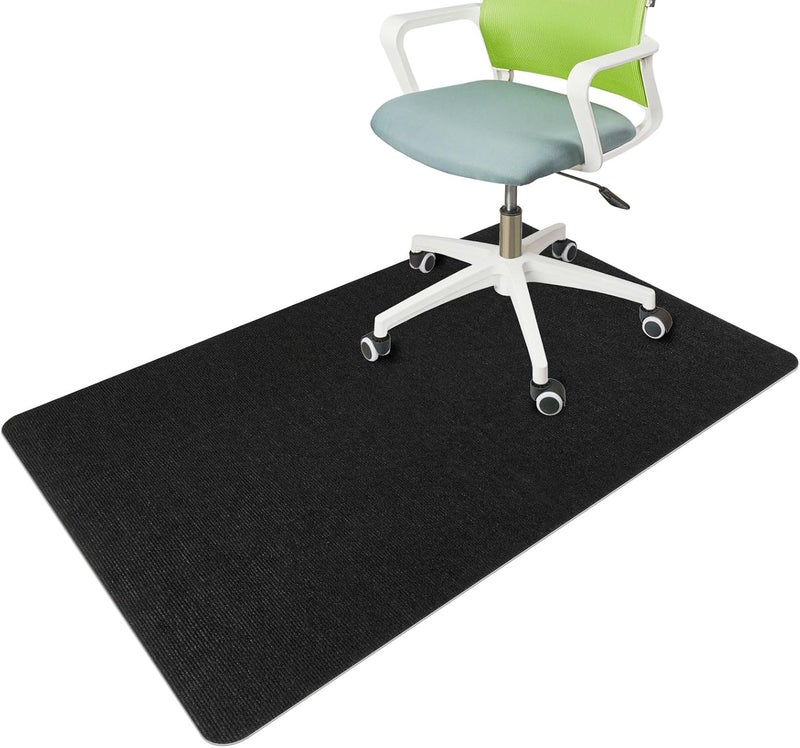 U'Artlines Office Chair Mat for Hardwood Floor Anti-Slip Desk Chair Mat 36"×48" Non-Curve Computer Rolling Chair Mat Floor Protector Mats Carpets for Home Gaming Room(Black) - Image 1