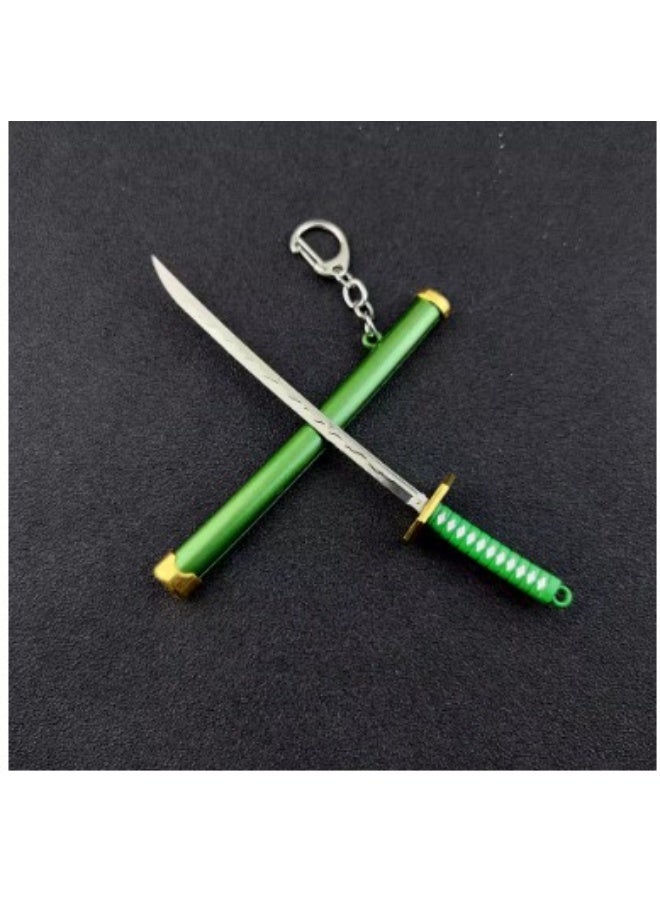 ميدالية مفاتيح الساموراي العصري - تصميم معدني فاخر - Image 1