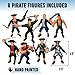 ArtCreativity Pirate Action Figures Playset 35 Inches Set of 8 Plastic Pirates Figures in Assorted Poses Little Pirate People Action Figurines Toys Play Set for Kids - Image 4