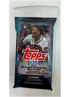 توبس مجموعة بطاقات البيسبول Topps 2024 - عبوة واحدة - 36 بطاقة لكل عبوة 