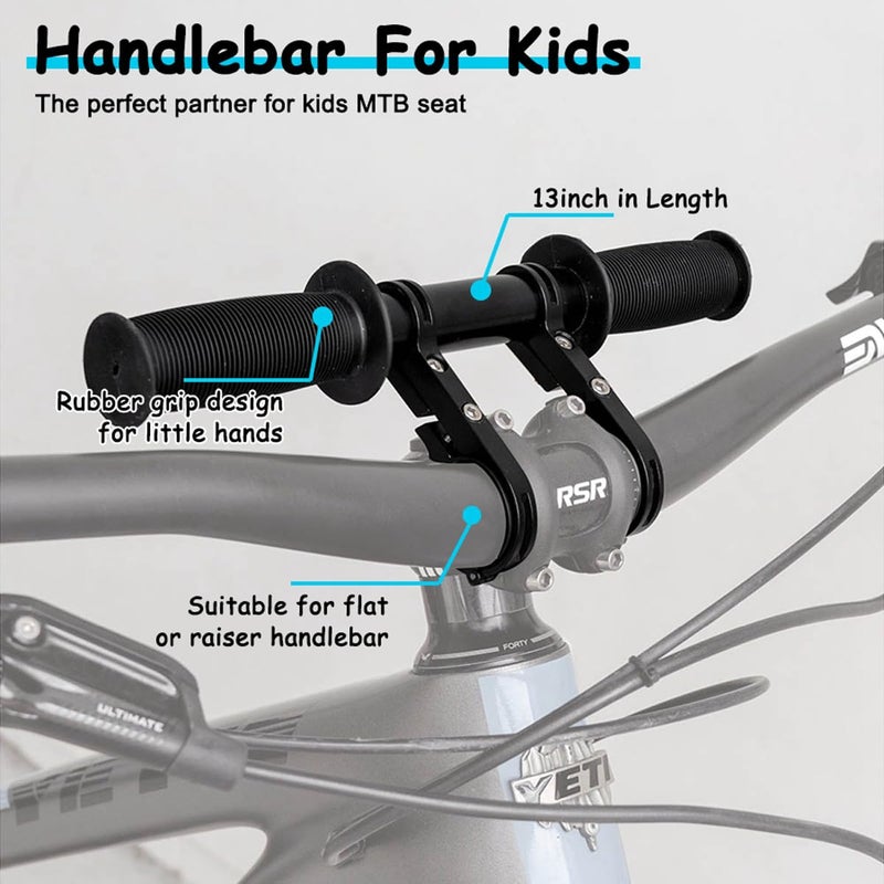 HANEVEAR Kids Bike Handlebars Extender, 2 in 1 Child Bike Handlebar & Bicycle Handlebar Extension, 11.8" MTB Bracket Accessories for Mountain Bike BMX Cycling, Fit 25-32mm Bars Caliber - Image 4