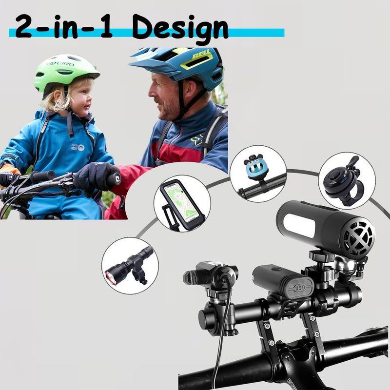 HANEVEAR Kids Bike Handlebars Extender, 2 in 1 Child Bike Handlebar & Bicycle Handlebar Extension, 11.8" MTB Bracket Accessories for Mountain Bike BMX Cycling, Fit 25-32mm Bars Caliber - Image 2