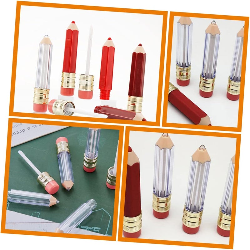 Mini Pencil Lip Balm Tubes 10Pcs Empty Lipstick Containers DIY Labels Portable and Refillable for Travel for Lip Gloss and Balm Storage - Image 4