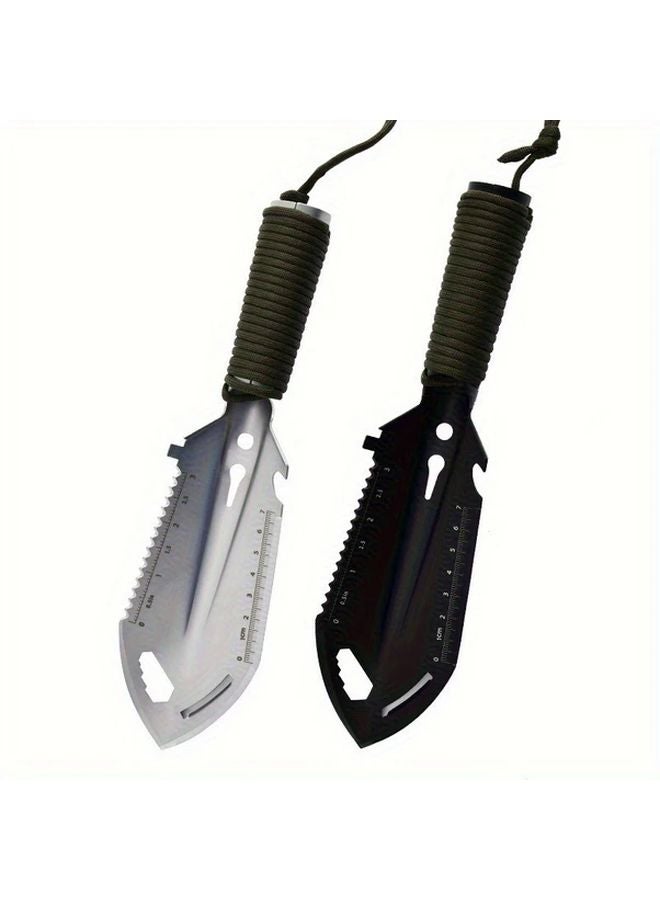 Black Ultralight Backpacking Trowel Compact Multi Tool for Camping Hiking Outdoor Survival - Image 2