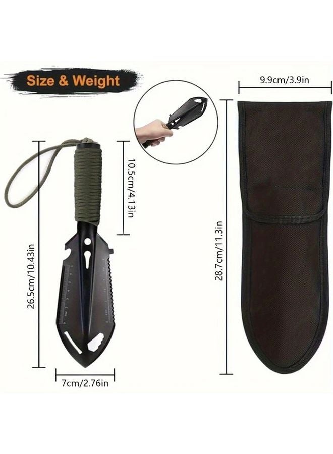 Black Ultralight Backpacking Trowel Compact Multi Tool for Camping Hiking Outdoor Survival - Image 4