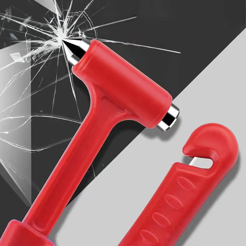 Red 3Pcs Long Handle Seatbelt Cutters Window Breaker Car Emergency Escape Tool - Image 5