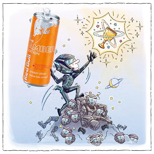 Red Bull Amber Edition Energy Drink, Strawberry Apricot, with 114mg Caffeine plus Taurine & B Vitamins, 12 Fl Oz, Pack of 24 Cans - Image 2