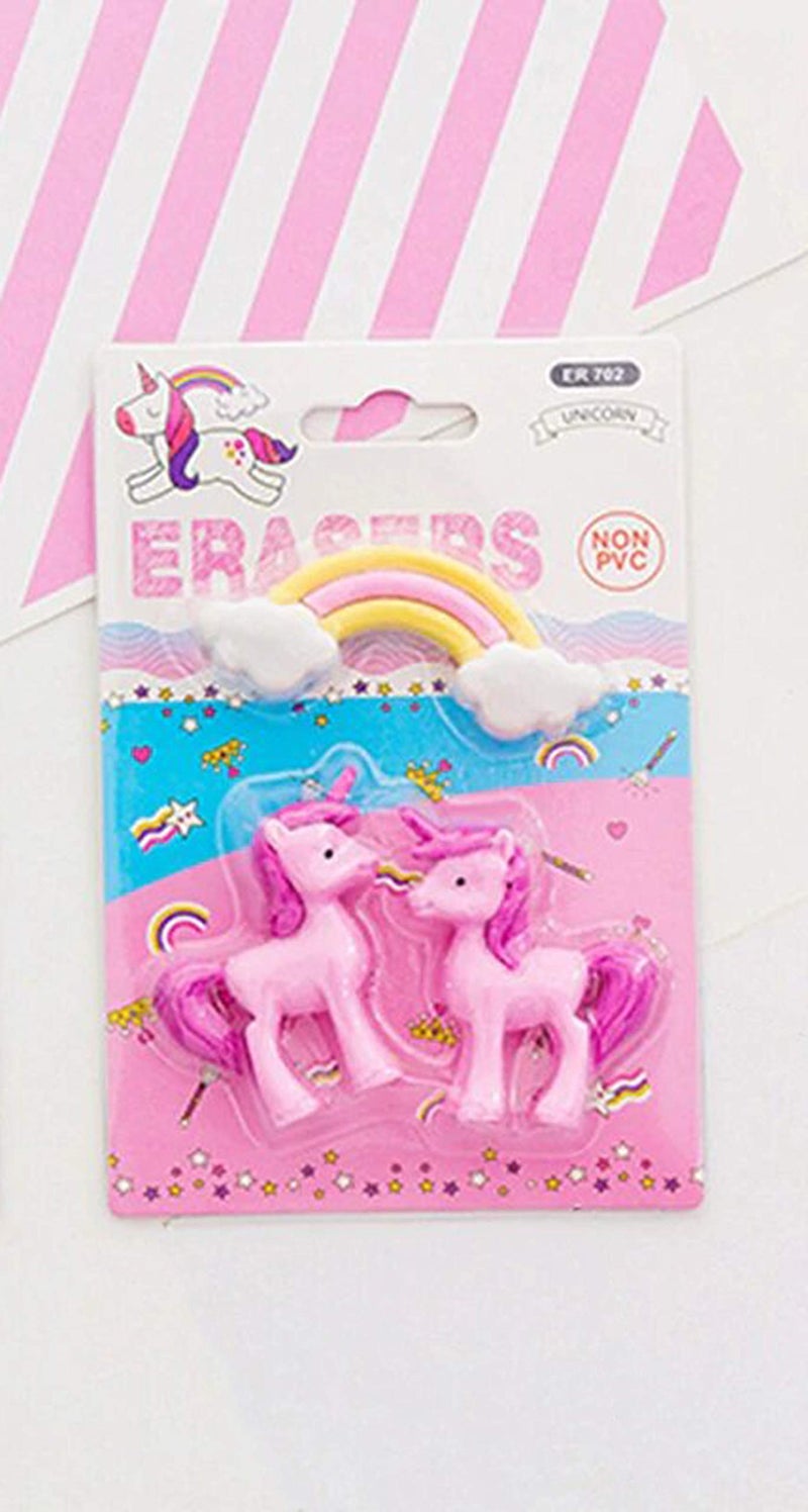 Funcart ممحاة قوس قزح والغيوم الوردية من فنكارت يونيكورن للأطفال، هدايا للأطفال، هدايا حفلات، مكافآت صفية (يونيكورن) - Image 2