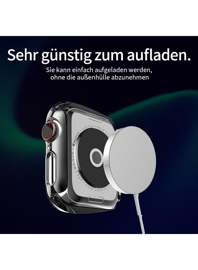 Hard Case for Apple Watch Series 10 42mm,iWatch Screen Protector PC Ultra-Thin Overall Protective Cover(42mm,Black) - Image 4