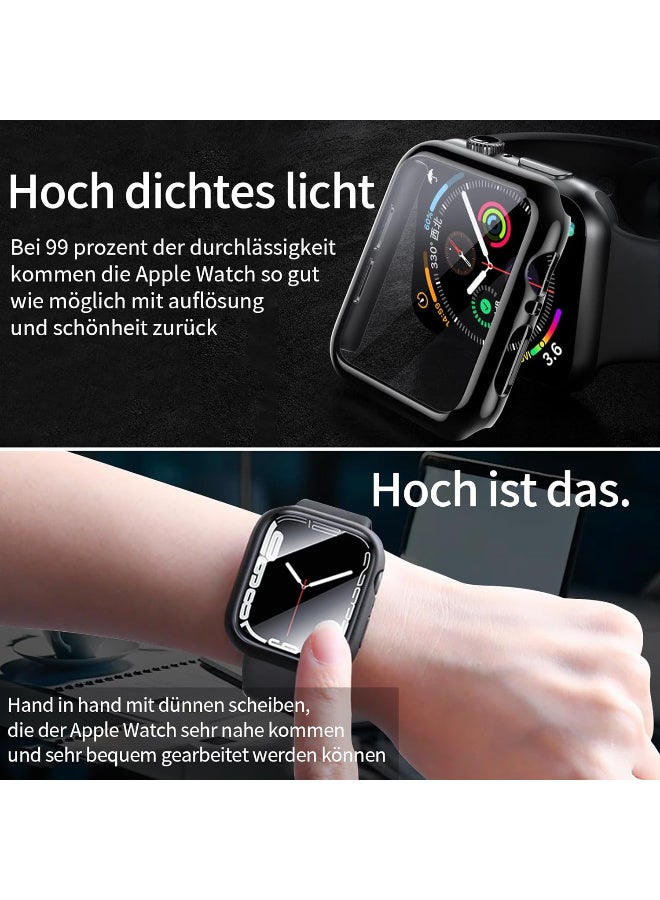 Hard Case for Apple Watch Series 10 42mm,iWatch Screen Protector PC Ultra-Thin Overall Protective Cover(42mm,Black) - Image 3