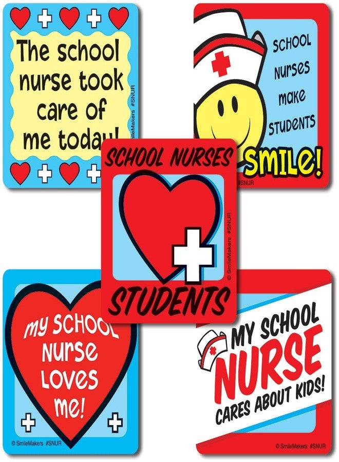 SmileMakers School Nurse Stickers Hypoallergenic - 100 Per Pack - Image 1
