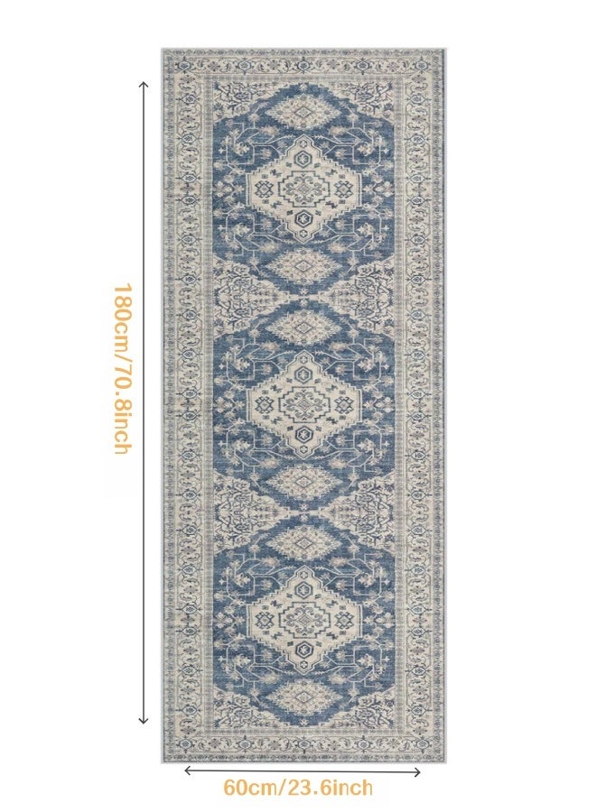 Retro Persian style living room coffee table bedroom carpet - anti slip, stain resistant, easy to clean, washable, soft and comfortable area carpet - Image 1