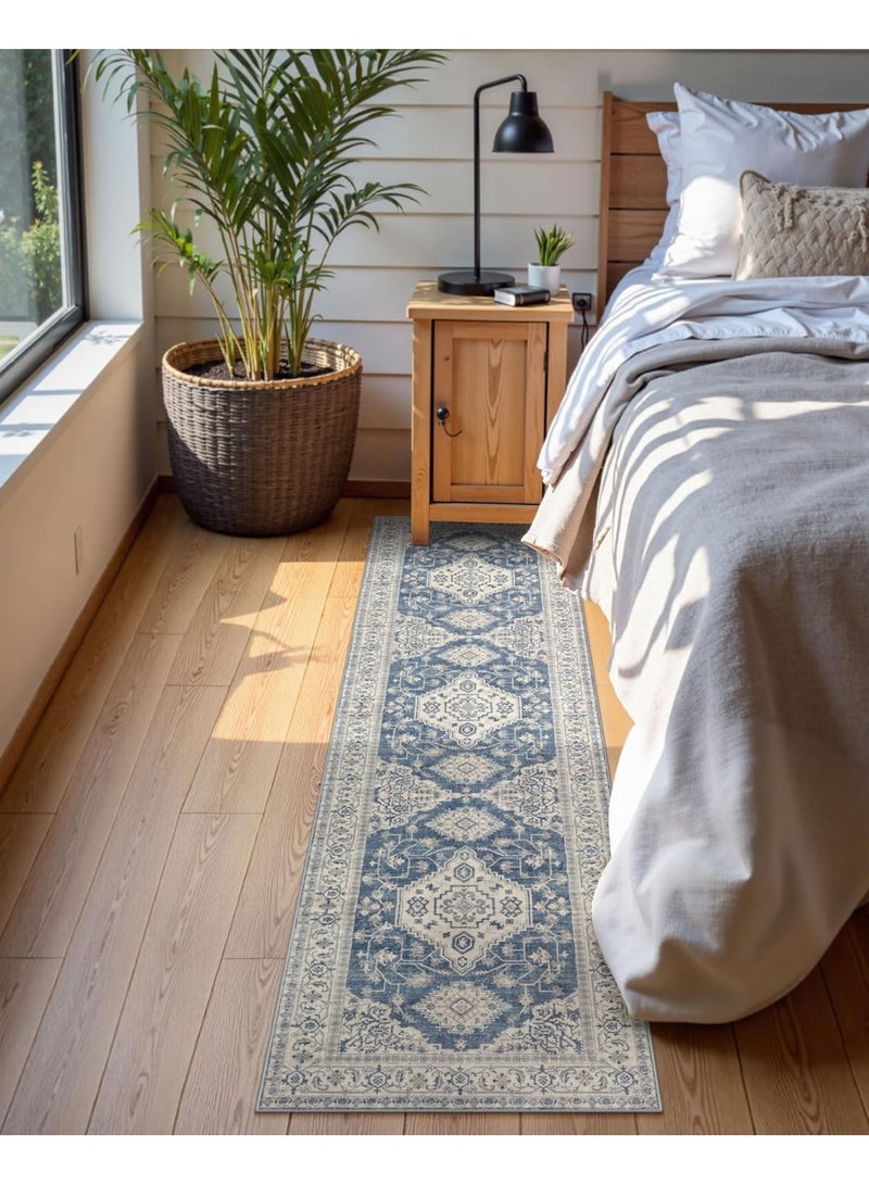 Retro Persian style living room coffee table bedroom carpet - anti slip, stain resistant, easy to clean, washable, soft and comfortable area carpet - Image 5