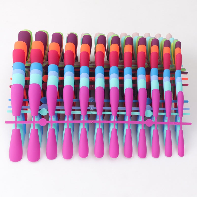 Ballet Nails Matte Frosted Trapezoid Nails Coffin Nails 40 Colors 24 Pieces Strip Pack Fake Nails Style - Image 4