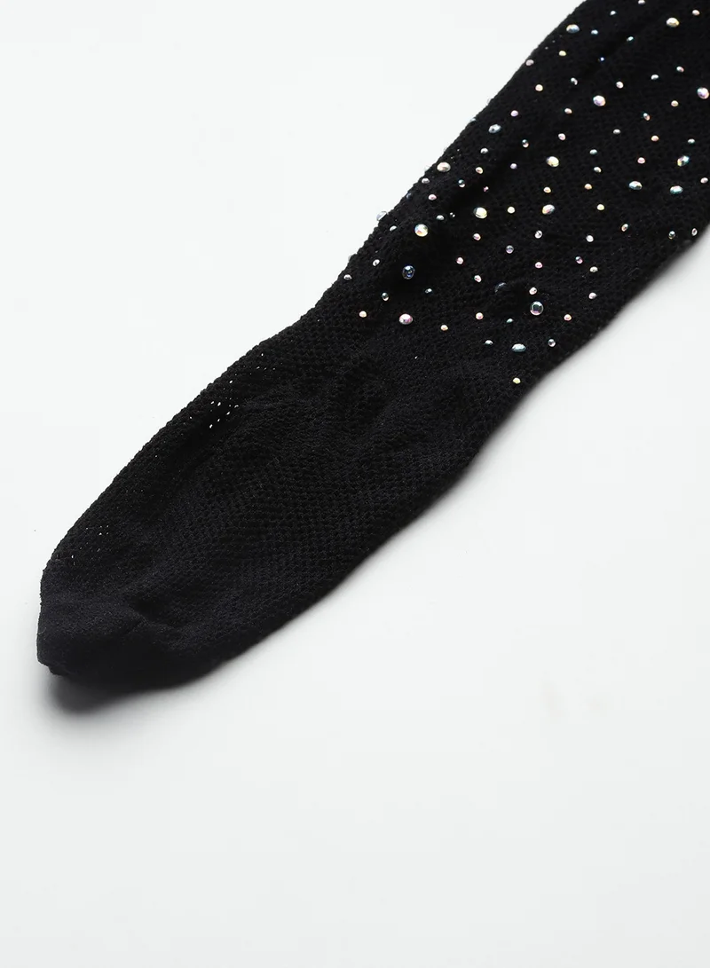 ZORIWORLD  Zoriworld Rhinestone Fishnet Stockings for Women, Fits 24-38 waist for Women | Best Price UAE