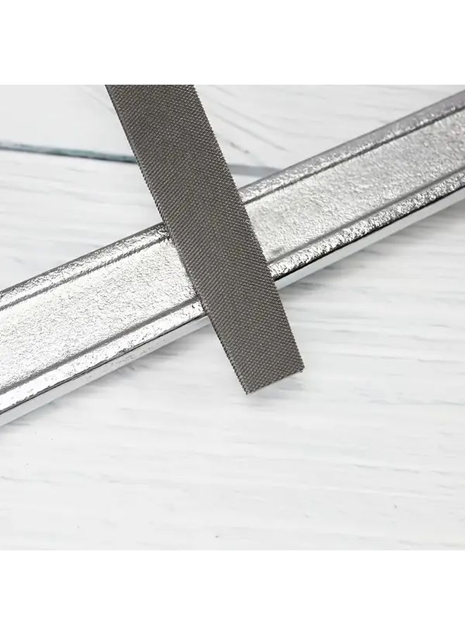6 Inch Double Cut Flat File Grey Ergonomic Durable Multi-Gauge Metal Hand Tool For Precision Filing Carpentry Home Improvement Projects - Image 2