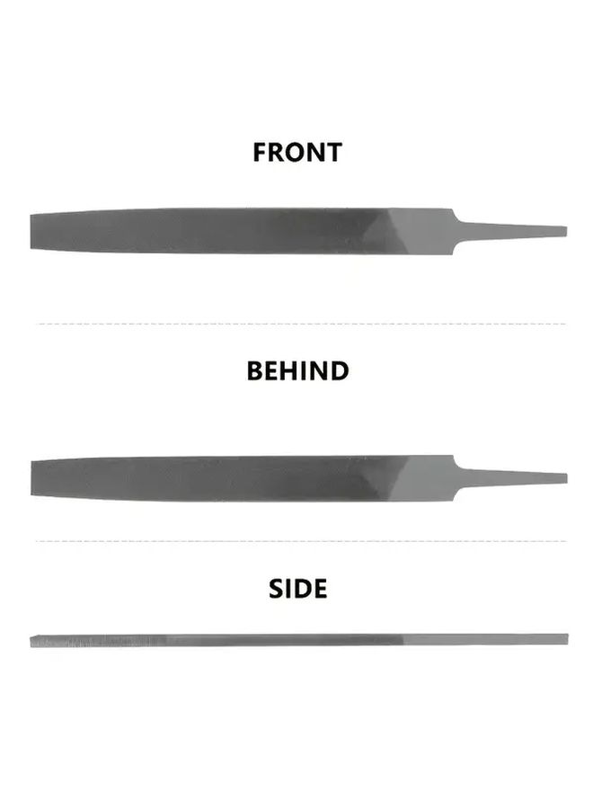 6 Inch Double Cut Flat File Grey Ergonomic Durable Multi-Gauge Metal Hand Tool For Precision Filing Carpentry Home Improvement Projects - Image 4