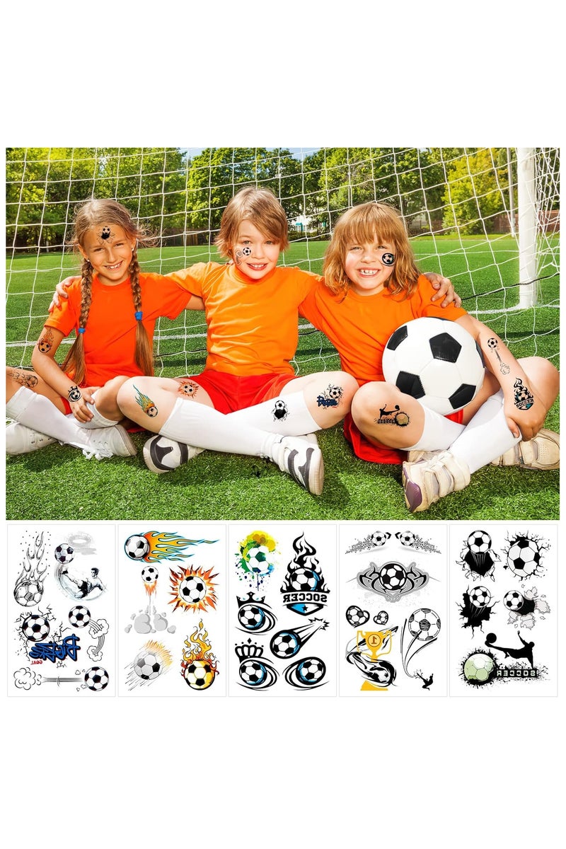 ORAINBOW 14 Sheets Soccer Temporary Tattoos Soccer Ball Tattoos for Kids Boys World Cup Soccer Tattoo Sticker Children Birthday Party Bag & Stocking Filler Kids Game Gifts Party Favor Supplies - Image 5