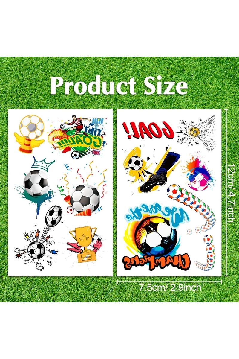 ORAINBOW 14 Sheets Soccer Temporary Tattoos Soccer Ball Tattoos for Kids Boys World Cup Soccer Tattoo Sticker Children Birthday Party Bag & Stocking Filler Kids Game Gifts Party Favor Supplies - Image 3