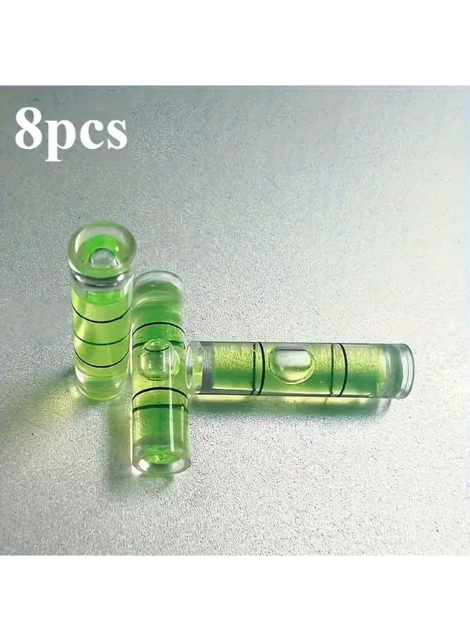 8pcs Green Spirit Level Set Household Bubble Levels for Picture Frames - Image 1