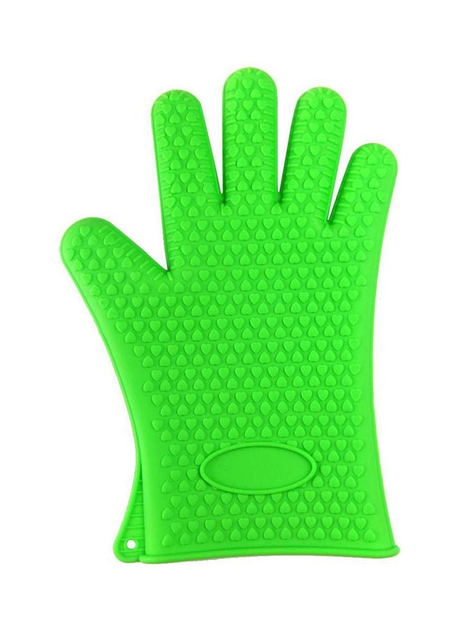 NIBEMINENT Heat Resistant Waterproof Grip Oven Mitts For Bbq Dishwash Green 