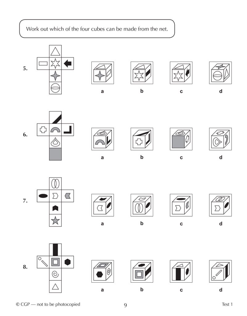 11+ CEM 10-Minute Tests: Non-Verbal Reasoning 3D & Spatial - Ages 10-11 Book 2 (with Online Ed) - Image 4