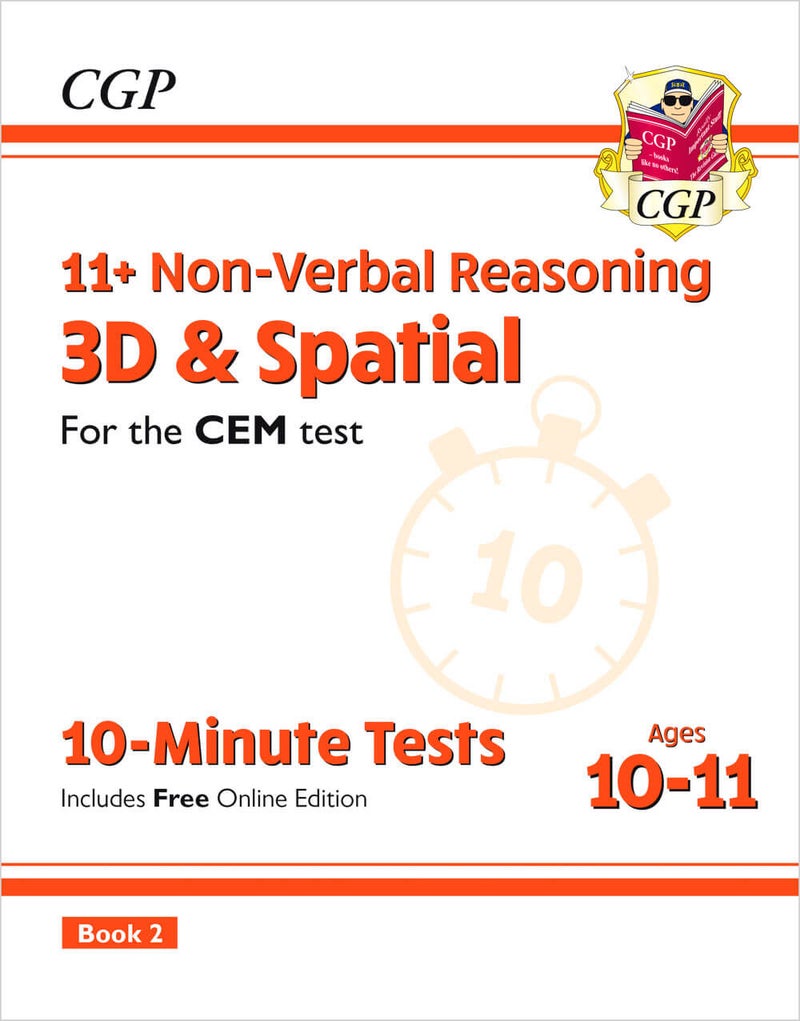 11+ CEM 10-Minute Tests: Non-Verbal Reasoning 3D & Spatial - Ages 10-11 Book 2 (with Online Ed) - Image 1