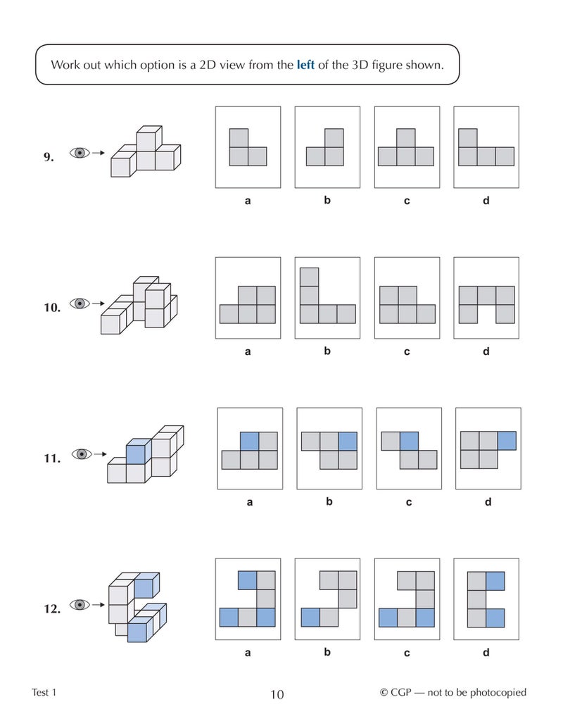 11+ CEM 10-Minute Tests: Non-Verbal Reasoning 3D & Spatial - Ages 10-11 Book 2 (with Online Ed) - Image 5