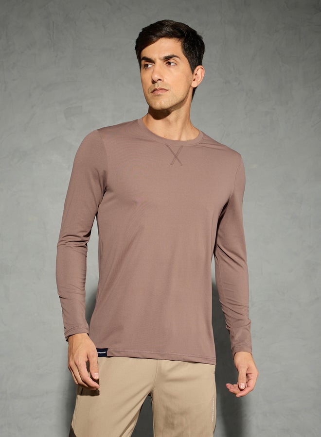 Technosport Technosport Solid Round Neck Long Sleeve T-Shirt  - Image 1