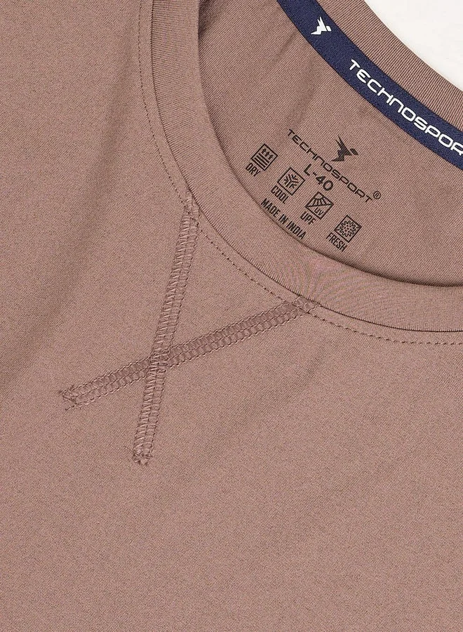 Technosport Technosport Solid Round Neck Long Sleeve T-Shirt