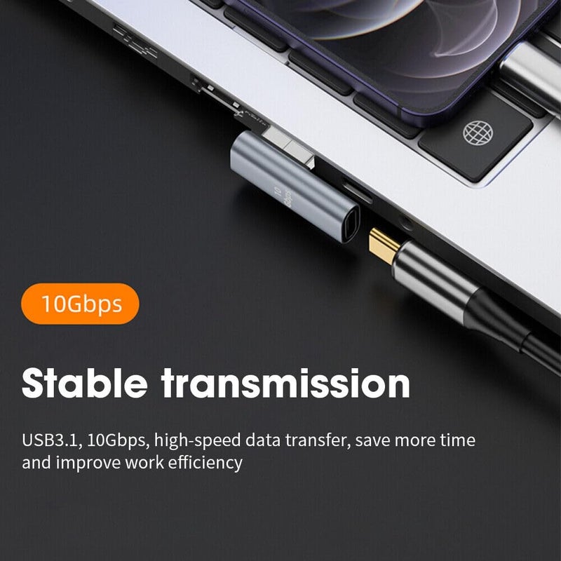 ETZIN 10Gbps Type C Female to USB Male, 90 Degree USB C to USB A Adapter, 3.1 Adapter 10Gbps A Double Sided Charging & Sync-EPL-1052TC. (Right Angle USB C) - Image 2