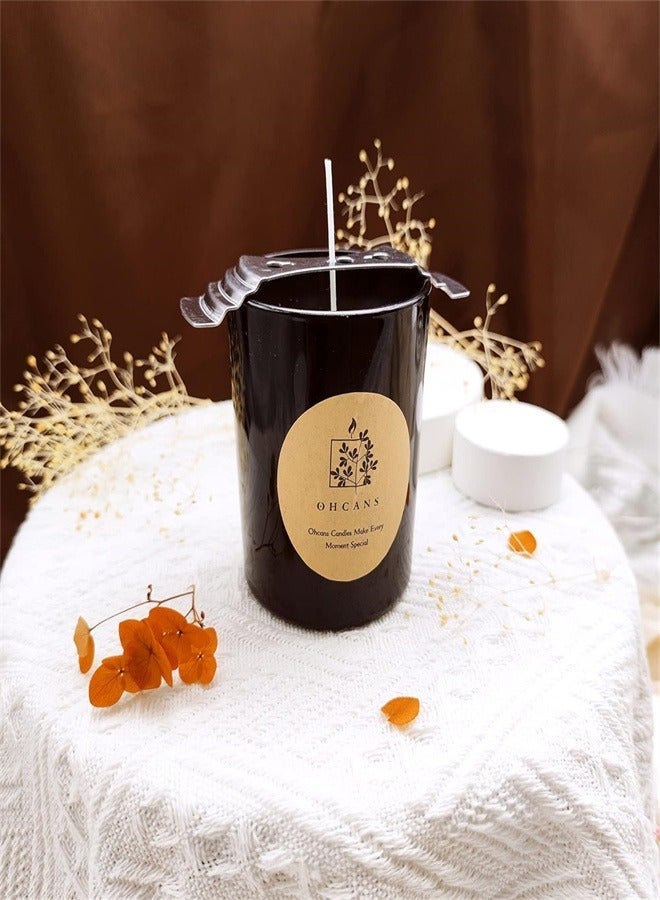 100 قطعة من فتائل الشموع القطنية (10 سم) مع 100 قطعة من ملصقات الفتائل و1 قطعة من حاملات فتائل الشموع المعدنية، فتائل شموع لصنع الشموع ذات الأعمدة والشموع اليدوية - Image 5