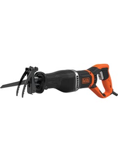 BLACK+DECKER Reciprocating Saw With Removeable Branch Holder 750W 7 A Corded 2 X Blades Orange Black Bes301K Gb  - Image 1