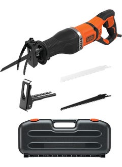 BLACK+DECKER Reciprocating Saw With Removeable Branch Holder 750W 7 A Corded 2 X Blades Orange Black Bes301K Gb  - Image 2