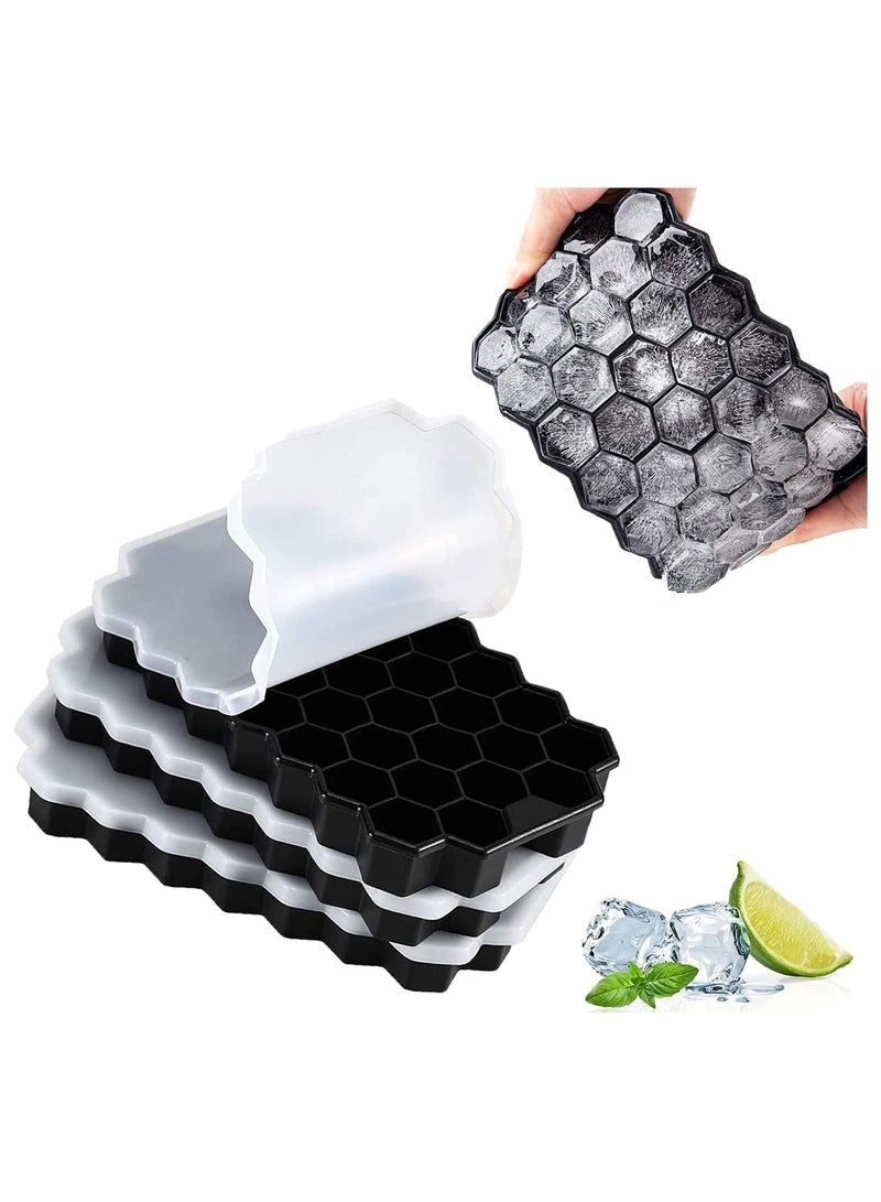 Ice Cube Trays, 3 Pack Silicone Small Ice Cube Trays with Removable Lid, Premium Ice Cube Trays, Reusable, Easy Release Flexible - Image 1
