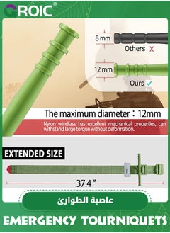 GROIC Tourniquets, Military Emergency Tourniquets for Combat, Tactical Hemostatic Tourniquets Single-Handed Application for Outdoor Emergency, Camping, Hiking, Etc  - Image 4