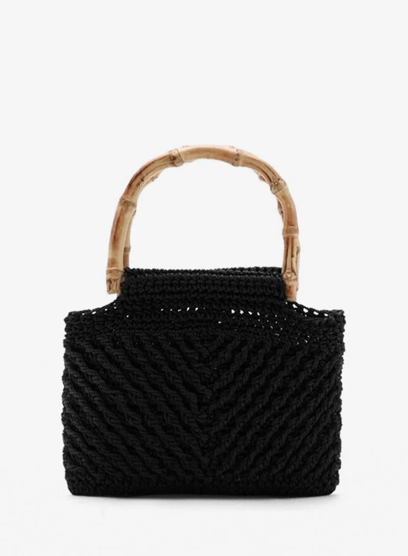 مانجو Bamboo Handle Handbag
