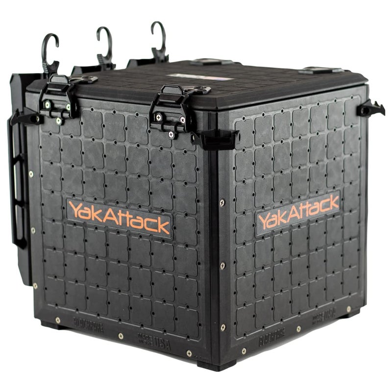 YakAttack BlackPak Pro 13" x 13" Fishing Crate with 3 Rod Holders - Black | Compact Tackle Storage Box & Gear Organizer for Kayaks | Lightweight, Durable & Customizable Marine Accessory | Made in USA - Image 3