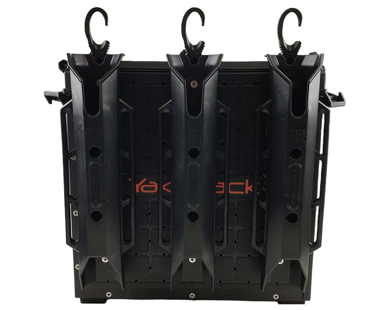 YakAttack BlackPak Pro 13" x 13" Fishing Crate with 3 Rod Holders - Black | Compact Tackle Storage Box & Gear Organizer for Kayaks | Lightweight, Durable & Customizable Marine Accessory | Made in USA - Image 4