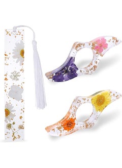 3Pcs Thumb Book Page Holder Dried Flower Resin Book Holders For Reading Book Finger Holder Ring Transparent Bookmark Book Opener Holder Reading Book Accessories Gift For Book Lovers - pzsku/Z02CA8D629CF4313C43F4Z/45/_/1740916136/f6e4ac45-30d9-453b-95bb-1fb960ef1824