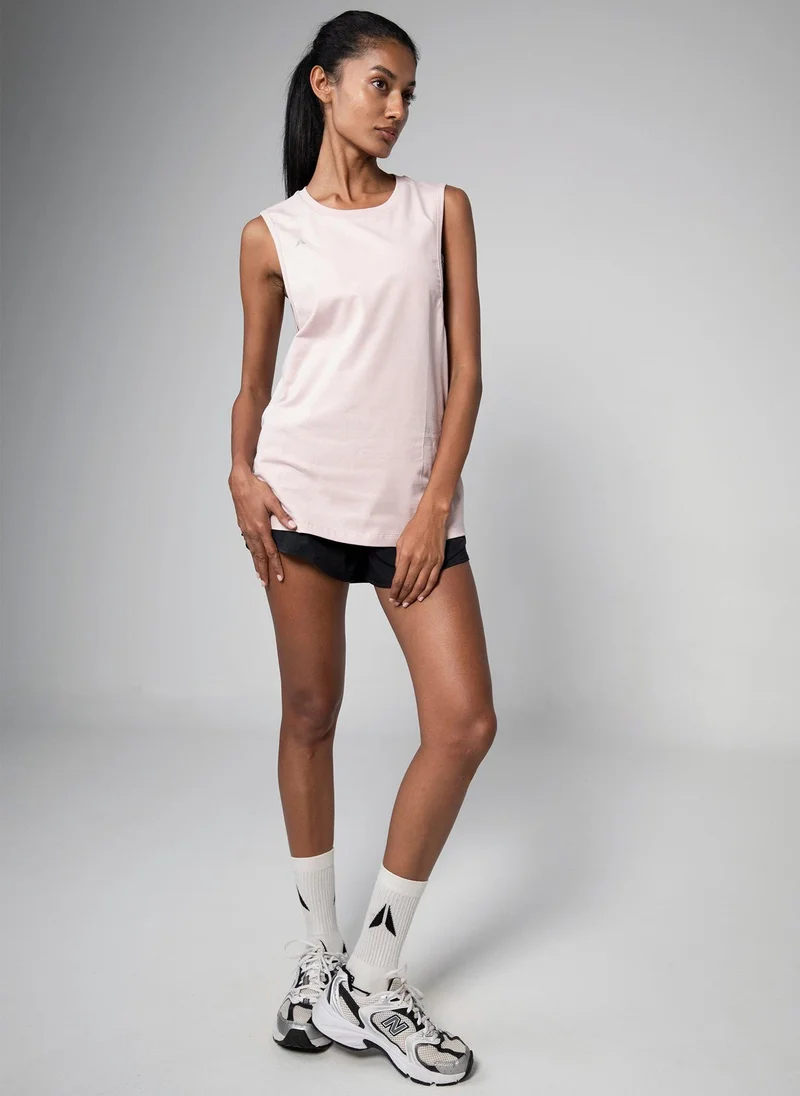 Aora Athletic Muslce Tank Top - Light Pink