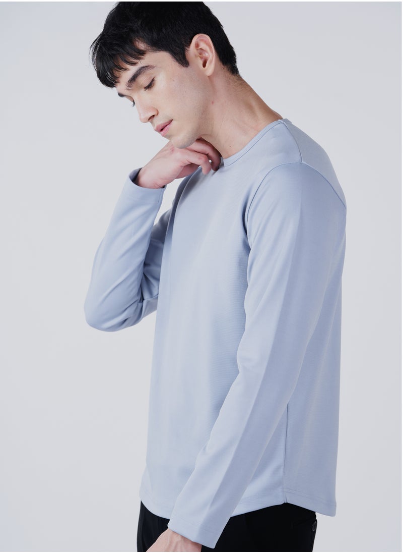 GENRLS Men's Classic Curve Hem T-shirt Blue  - Image 2