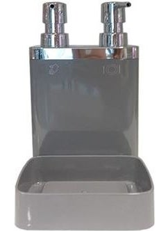 Primanova Viva Kitchen Liquid Soap Dispenser with Sponge Gray 