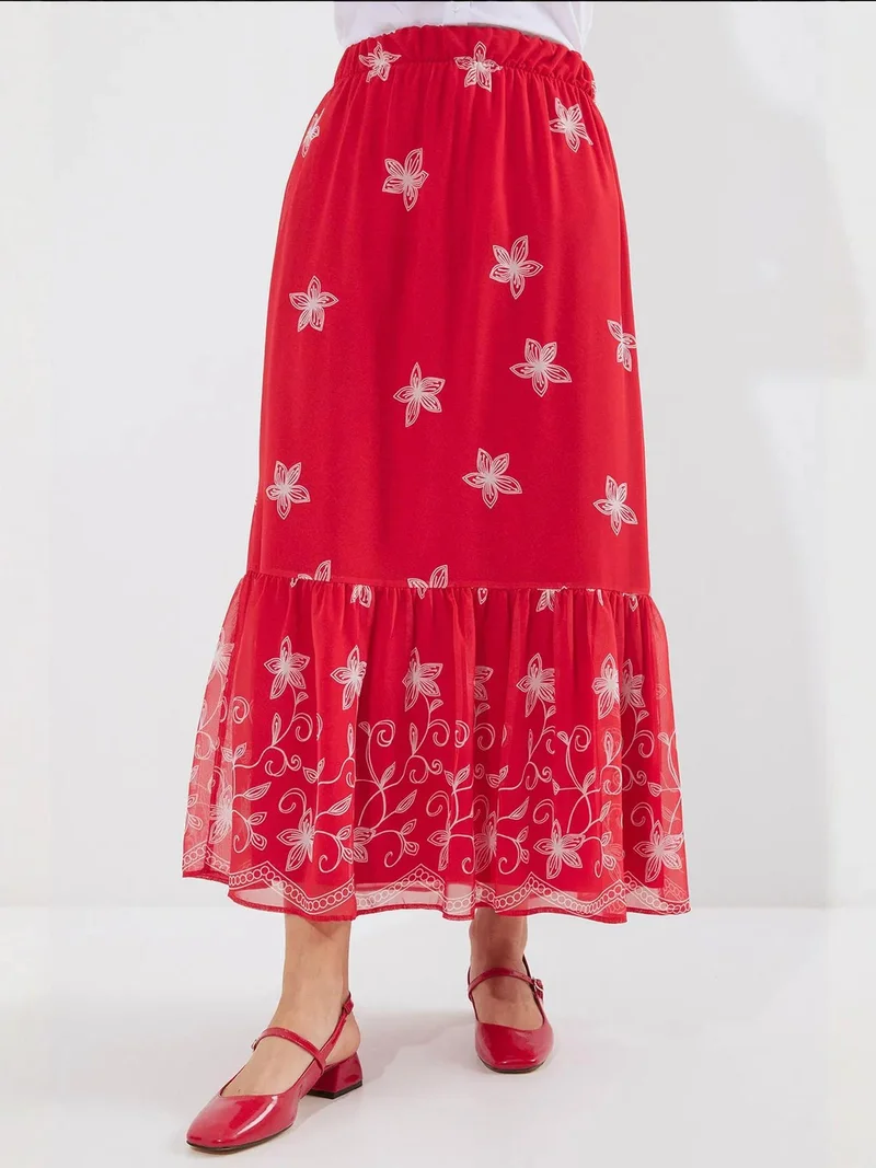 بيغ دارت تنورة ماكسي بطبعة زهور من بي دارت