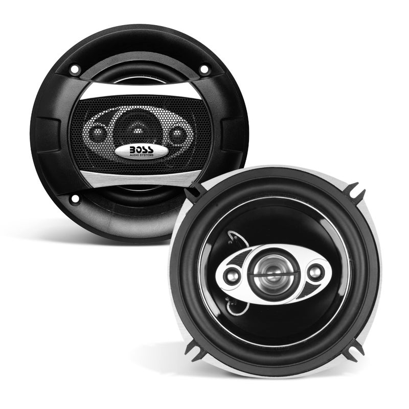 BOSS Audio Systems P55.4C Phantom Series 5.25 Inch Car Stereo Door Speakers - 300 Watts Max, 4 Way, Full Range Audio, Tweeters, Coaxial, Sold in Pairs - Image 1