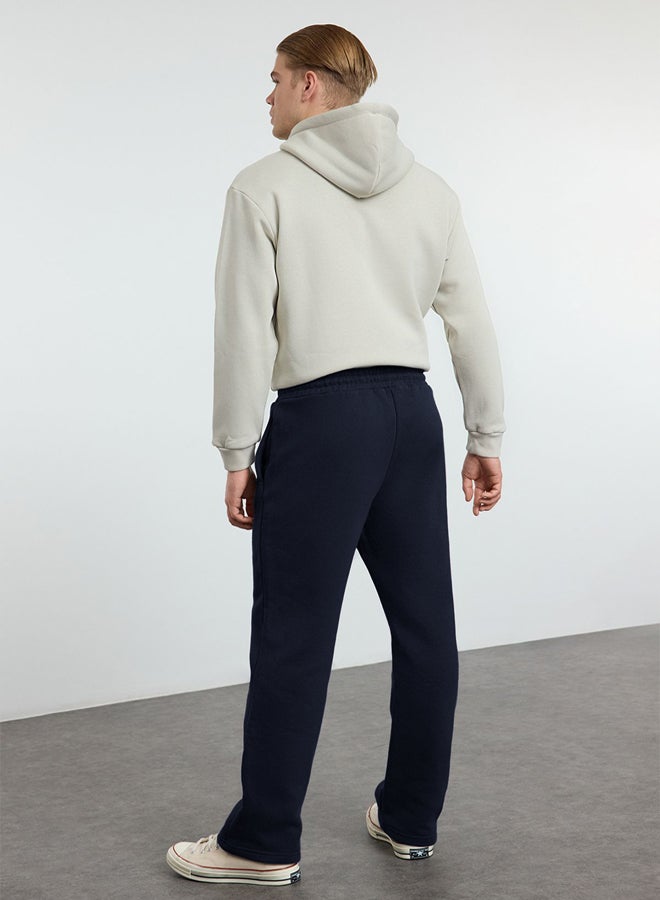 trendyol Navy Blue Regular/Straight Cut Stitch Detailed Sweatpants TMNAW25EA00005  - Image 5