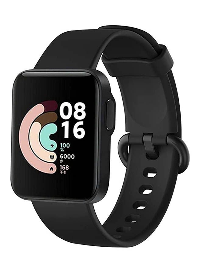 لساعة Xiaomi Mi Watch Lite حزام بديل رياضي ناعم من السيليكون لساعة Xiaomi Redmi Watch الذكية بسوار أسود