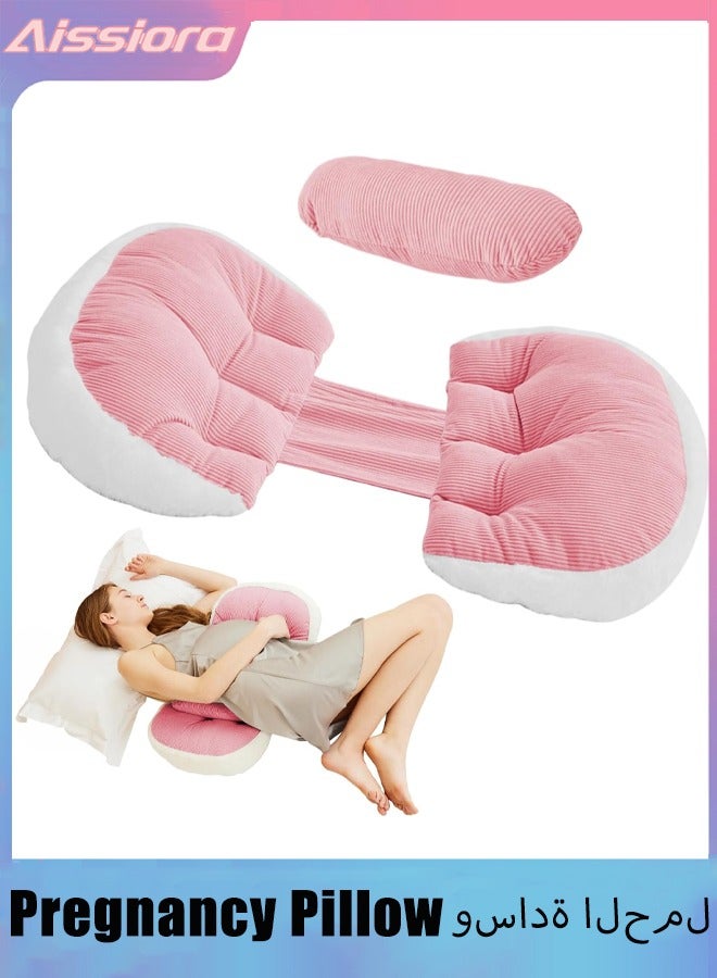 Aissiora Pregnancy Pillow for Sleeping Maternity Pillow Maternity/Pregnancy Body Pillow Support for Back, Legs, Belly, HIPS of Pregnant Women, Detachable and Adjustable Soft Pregnancy Body Pillow - Image 1