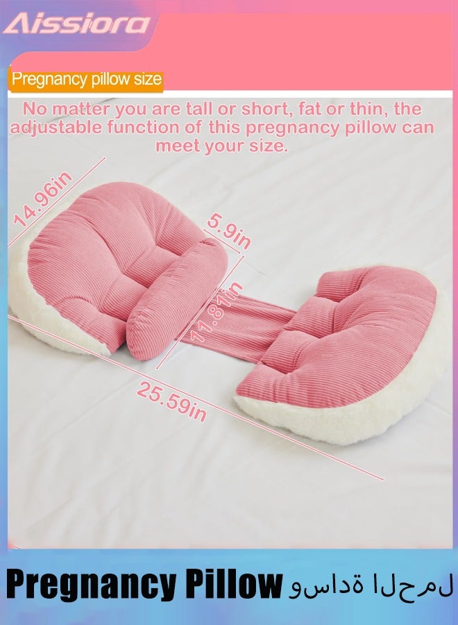 Aissiora Pregnancy Pillow for Sleeping Maternity Pillow Maternity/Pregnancy Body Pillow Support for Back, Legs, Belly, HIPS of Pregnant Women, Detachable and Adjustable Soft Pregnancy Body Pillow - Image 2