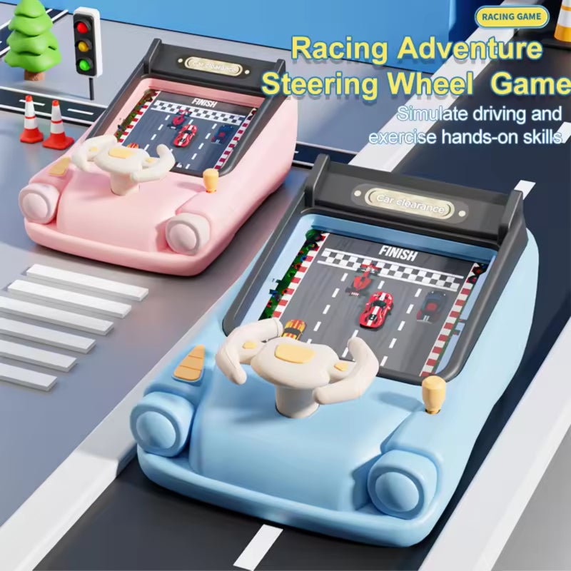 Racing adventure interactive simulation driving car toy musical steering wheel puzzle tabletop game - Image 2